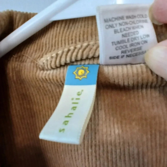 Sahalie women's size S tan corduroy zip up jacket with pockets - Picture 2 of 8